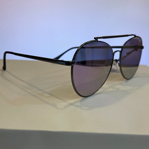 Quay Australia Lickety Split Sunglasses-Gun/Purple main image 4